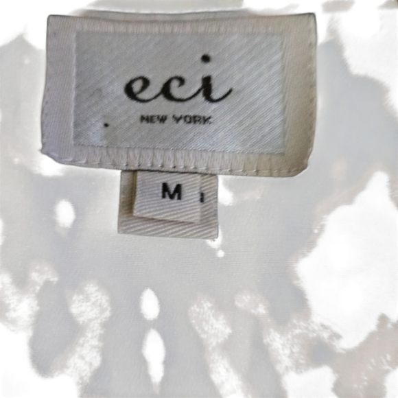 ECI Women's Black and Orange Abstract Blouse - Picture 10 of 10